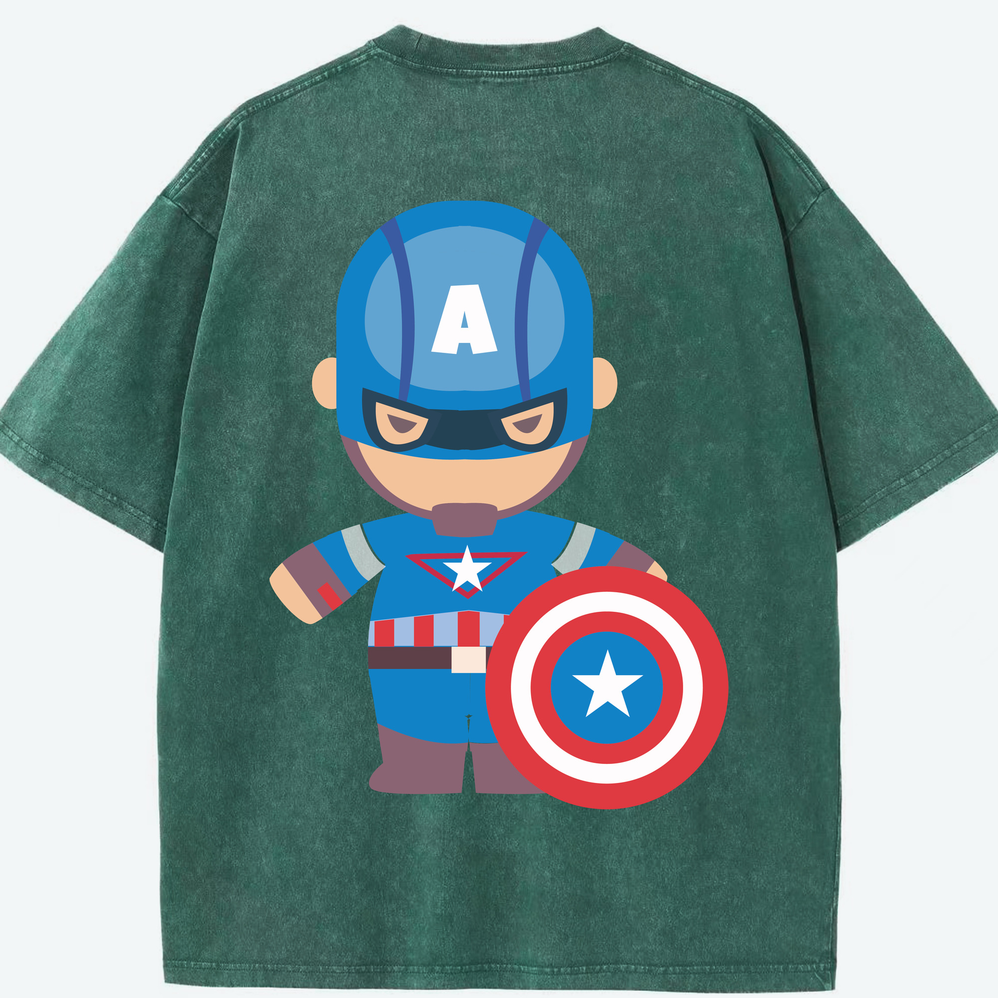 （画像用） アベンジャーズ The Avengers 綿100% ヴィンテージ風 半袖Tシャツ（背面プリント）